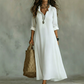 Boheemse Ruche V-hals Maxi Jurk