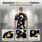 Heren T-shirt met 3D geometrische print en ronde hals