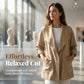 🧥 50% OFF NOW! 🍂 Women's Casual Vintage Lapel Jacket – Oversized Collar & Soft Breathable Fabric 🍁