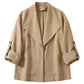 🧥 50% OFF NOW! 🍂 Women's Casual Vintage Lapel Jacket – Oversized Collar & Soft Breathable Fabric 🍁