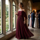 Women’s Elegant Cold Shoulder Flowing Maxi Dress
