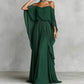 Women’s Elegant Cold Shoulder Flowing Maxi Dress
