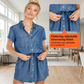 Casual denim jurk voor dames met trekkoord in de taille