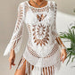 👙 NU 55% KORTING! 🌊 Boheemse gehaakte strandcover-up met kwastjes – Luchtig, soepel vallend & boho-chic – perfect voor aan het zwembad, op het strand of op zomervakantie – met verstelbare pasvorm 🧶