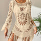 👙 NU 55% KORTING! 🌊 Boheemse gehaakte strandcover-up met kwastjes – Luchtig, soepel vallend & boho-chic – perfect voor aan het zwembad, op het strand of op zomervakantie – met verstelbare pasvorm 🧶