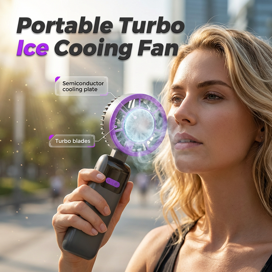 🌬️ Draagbare Handventilator met Koelplaat – Blijf Koel Deze Zomer! ❄️