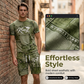 👕🌞 Heren Casual Nep-Denim Print T-Shirt & Shorts Set | Nu 50% Korting! | Maten S-5XL 🔥