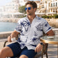🏖️ TIJDELIJK 50% KORTING! ✨ Heren Bedrukt Overhemd & Shorts 2-Delig Zomerset 🌴
