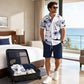 🏖️ TIJDELIJK 50% KORTING! ✨ Heren Bedrukt Overhemd & Shorts 2-Delig Zomerset 🌴