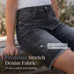 Casual denim shorts met hoge taille en franjes voor dames