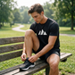 Herenset met T-shirt met korte mouwen en short met trekkoord
