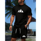Herenset met T-shirt met korte mouwen en short met trekkoord