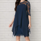 ⏳ FLASH SALE! ✨ Stijlvolle Lace Jurk | High-Low Zoom Toont Benen 🦵 | Perfect voor Dates/Feestjes | HALF PRICE 🎉