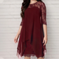 ⏳ FLASH SALE! ✨ Stijlvolle Lace Jurk | High-Low Zoom Toont Benen 🦵 | Perfect voor Dates/Feestjes | HALF PRICE 🎉