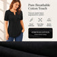 👚 55% OFF NOW! ⏰ Women's Casual V-Neck Pleated Blouse – Lightweight & flowy – Perfect for summer, work or casual chic – soft and elegant 🌸✨🌿
