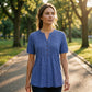 👚 55% OFF NOW! ⏰ Women's Casual V-Neck Pleated Blouse – Lightweight & flowy – Perfect for summer, work or casual chic – soft and elegant 🌸✨🌿