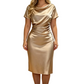 🎁New Arrivals 50% OFF💥Women's Elegant Satin Ruched Bodycon Dress 💎 Slip into Silk-Kissed Confidence – Ruched to Flatter, Cut to Impress ✨