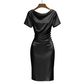 🎁New Arrivals 50% OFF💥Women's Elegant Satin Ruched Bodycon Dress 💎 Slip into Silk-Kissed Confidence – Ruched to Flatter, Cut to Impress ✨