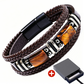 🪨 Gevlochten armband van PU-leer