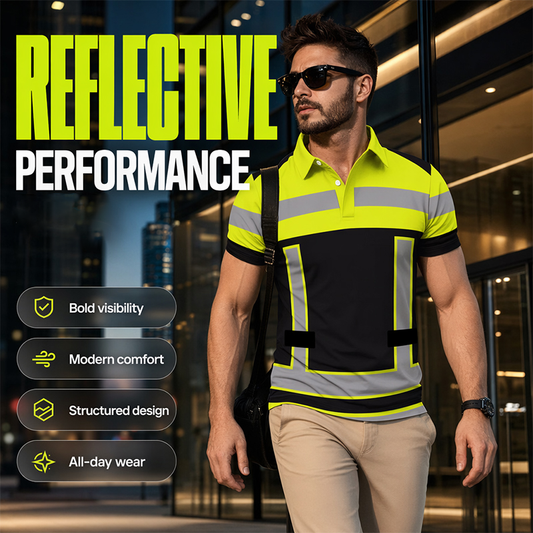👕 Reflecterend heren-shirt met korte mouwen en hoge zichtbaarheid