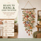 🔥 50% Korting 🌸 Boho Bloemenwanddecoratie – Gezellige Handgemaakte Look