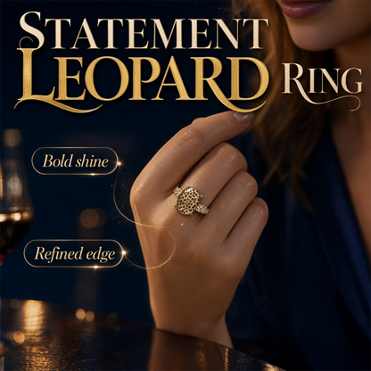 Vintage Leopard Print Oval Ring