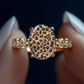 Vintage Leopard Print Oval Ring