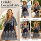 Women's Floral Print V-Neck Short Sleeve Dress