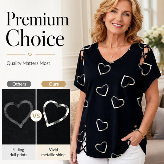 👗☀️ Dames Casual V-hals Korte Mouw T-shirt | Grote Maten S-5XL 🔥