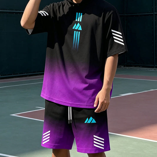 ☀️ Heren Zomer T-Shirt & Shorts Tweetelig Set 🔥
