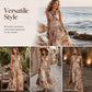 Women Halter Neck Boho Maxi Dress