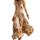 Women Halter Neck Boho Maxi Dress