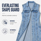 Dames mouwloze denim giletjurk met hoge split lange spijkerjas