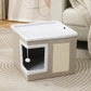 💥Tijdelijke korting!🔥 Opvouwbaar 2-in-1 Kattenhuis Kubus – Bi-niveau Design & Geïntegreerde Krabpaal – Comfort in Alle Seizoenen – Ruimtebesparend & Draagbaar 🐾