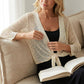 Women's Tie-Front Breathable Mesh Knit Top