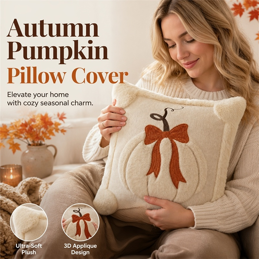 🎃 Knusse Kussenhoes met Pompoendesign – Herfstsfeer in Huis! 🍂