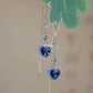 💙 Ideaal Cadeau - Verfijnde Blauwe Hart Synthetische Edelsteen Draadoorbellen 🌿