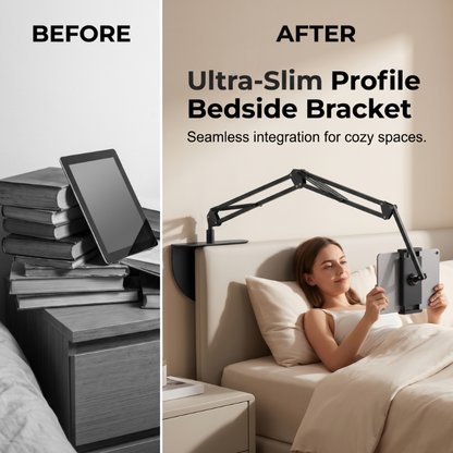 🛏️📱 Magnetische tabletstandaard – Stabiel en verstelbaar . Verstop deze tabletstandaard onder je matras en kijk films alsof je in de bioscoop ligt – handenvrij, geen nekpijn, geen gedoe!
