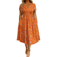 🔥 50% KORTING ✨ Bloemenjurk met V-Hals 👗Damesjurk met V-hals, bloemenprint en gedraaide taille