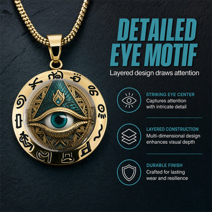 Vintage All Seeing Eye Pendant Necklace