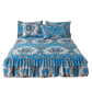 ✨3-delige bedrokset met bloemenprint en ruches