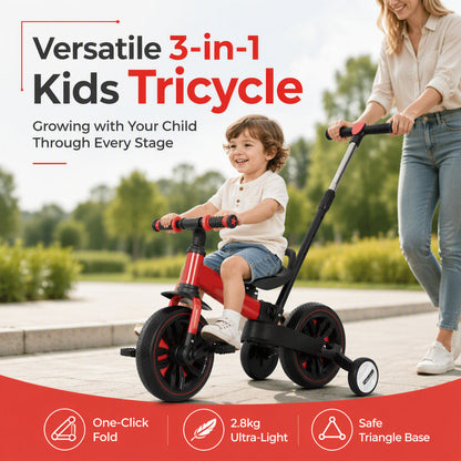 🔥Laatste week korting🔥3-in-1 kinder-driewieler-loopfiets