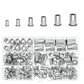 🔩 Set van gekartelde blindklinkmoeren