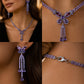 Elegante Vlinder Ketting en Oorbellen Set