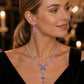 Elegante Vlinder Ketting en Oorbellen Set