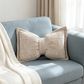 🦋 -50%! 🎀 Decoratief kussen van chenille in de vorm van een vlinderdas – inclusief hoes en vulling – voor op de bank, het bed en in de leeshoek 🛋️