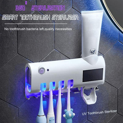 ❄️Zomerfresh 50% Korting!✨3-in-1 Slimme Tandenborstelstation – UV-reiniging, gezinsopbergruimte en tandpastadispenser