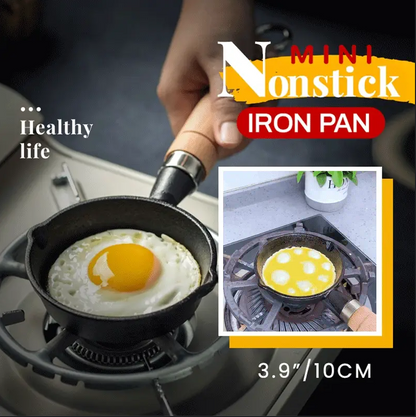 🍳✨ 50% KORTING | Mini Gietijzeren Koekenpan 10cm – Gezond, Antiaanbak & Houten Handvat 🔥📦 Op Voorraad!