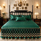 🛏️Gewatteerde Ademende Bedrok – Polyester – 45 cm Val & Elastische Hoekbanden voor Bed & Opbergruimte Onder het Bed – 5 Kleuren 🎨