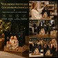 🎉 Zwarte kerstcadeautas van non-woven materiaal, feestelijke cadeauverpakkingszak 23x22x11cm